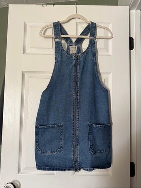 Denim&Co Blue Zip-Front Denim Dress